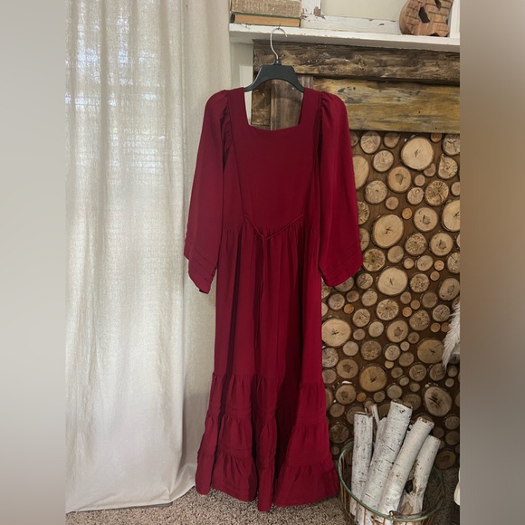 NWOT Storia Burgandy maxi dress size small - Picture 6 of 7